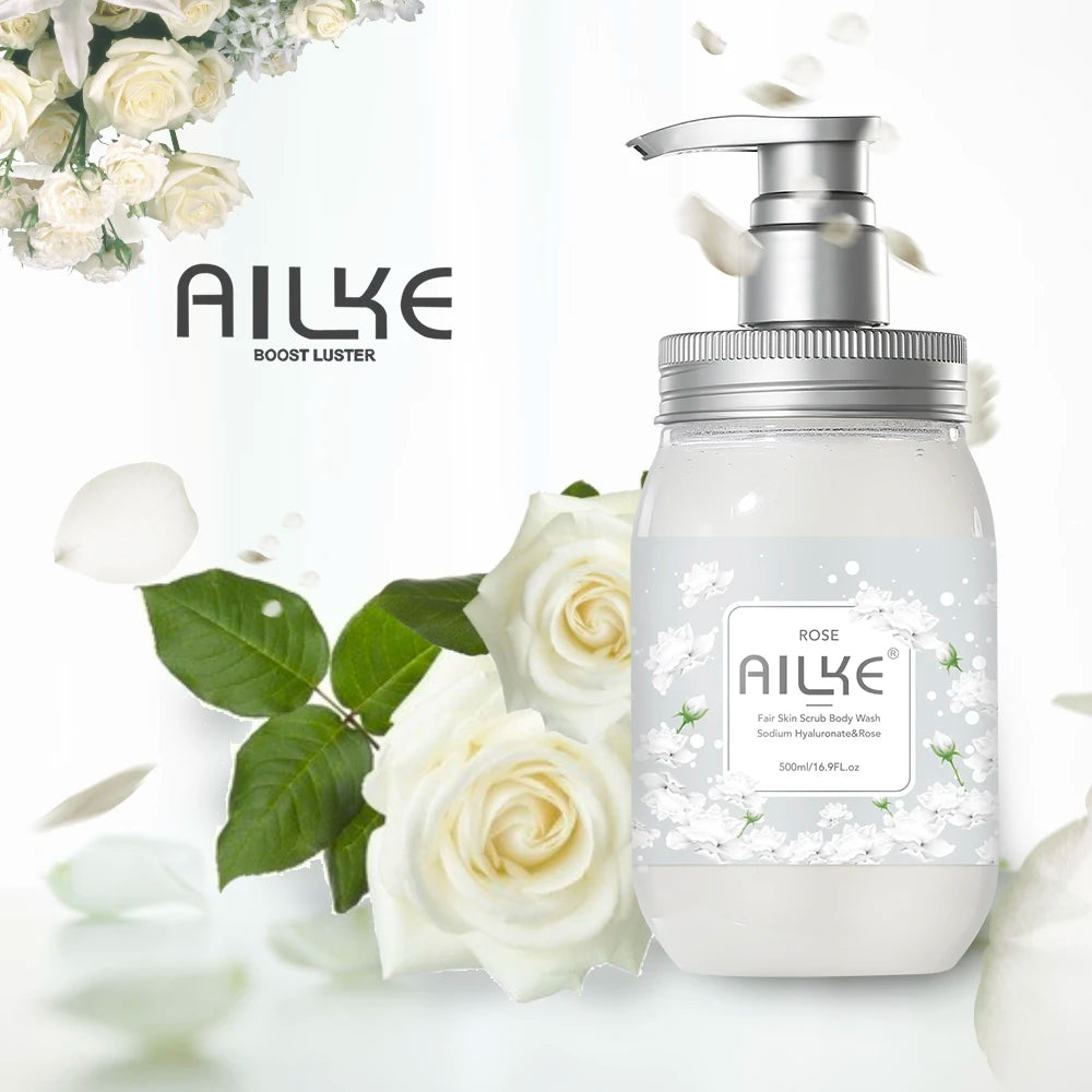 AILKE Cherry Blossom Shower Gel, Deep Clean, Whitening, Moisturize, Soothe Skin, Exfoliates, With Natural Ingredient Body Wash