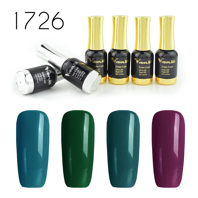 Venalisa Jelly Pink Kit 12ml Gel Nail Polish Full Coverage Platinum Pigment Fall Color Gorgeous Color Soak Off UV LEDGel Varnish
