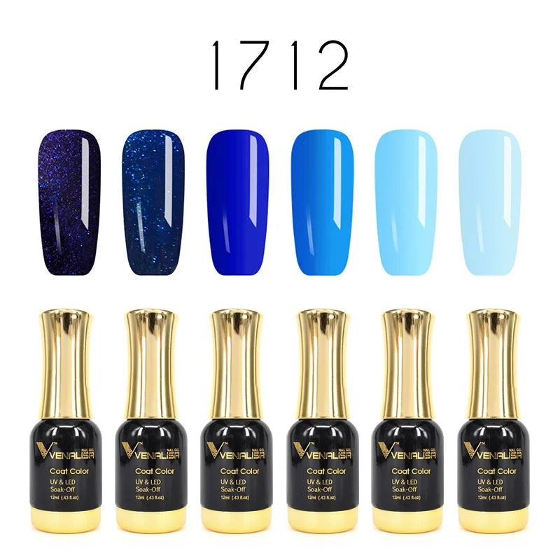 Venalisa Jelly Pink Kit 12ml Gel Nail Polish Full Coverage Platinum Pigment Fall Color Gorgeous Color Soak Off UV LEDGel Varnish