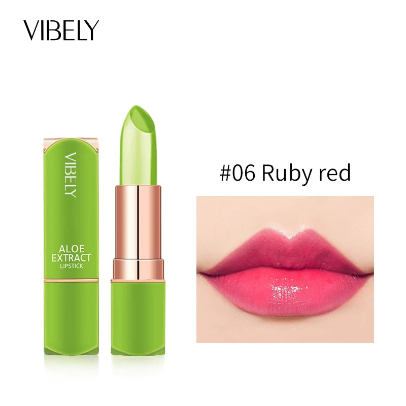 VIBELY Natural Mood Color Changing Lipstick Aloe Vera Moisturizing Jelly Lip Balm Long Lasting Makeup For Women Beauty Cosmetics