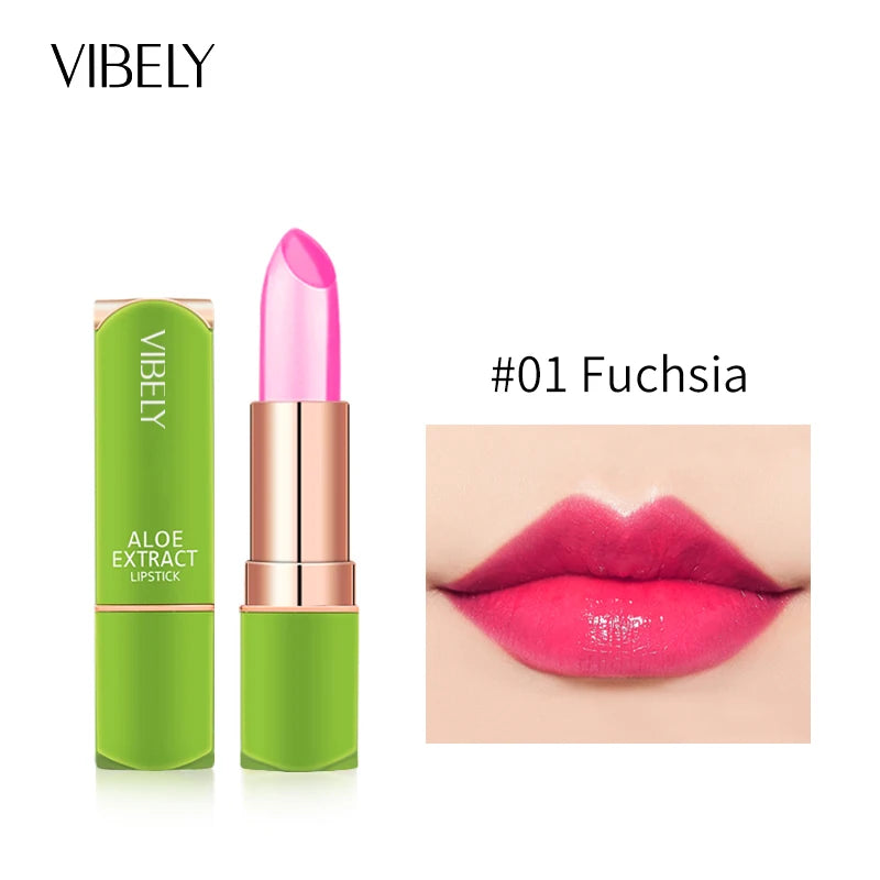 VIBELY Natural Mood Color Changing Lipstick Aloe Vera Moisturizing Jelly Lip Balm Long Lasting Makeup For Women Beauty Cosmetics