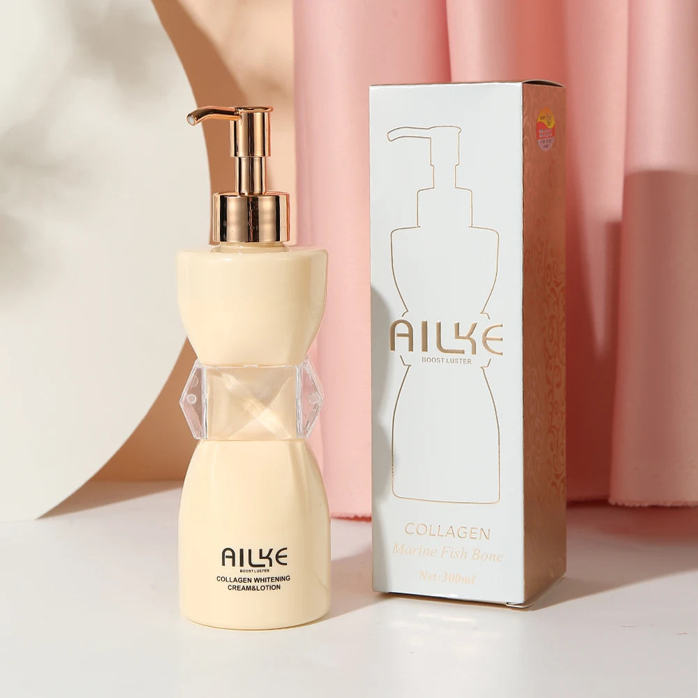 AILKE Moisturizing Whitening Body Lotion Black Spot Corrector With Nicotinamide Arbutin Anti-Wrinkle Brightening Skin Care Cream