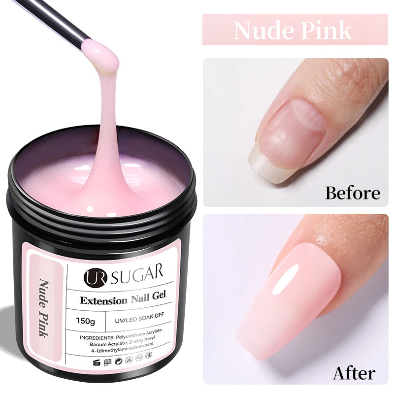 UR SUGAR 150g Rubber Base Gel Nail Polish Sparking Aurora Glitter Rubber Varnish Soak Off Semi permanent UV LED Gel Manicure