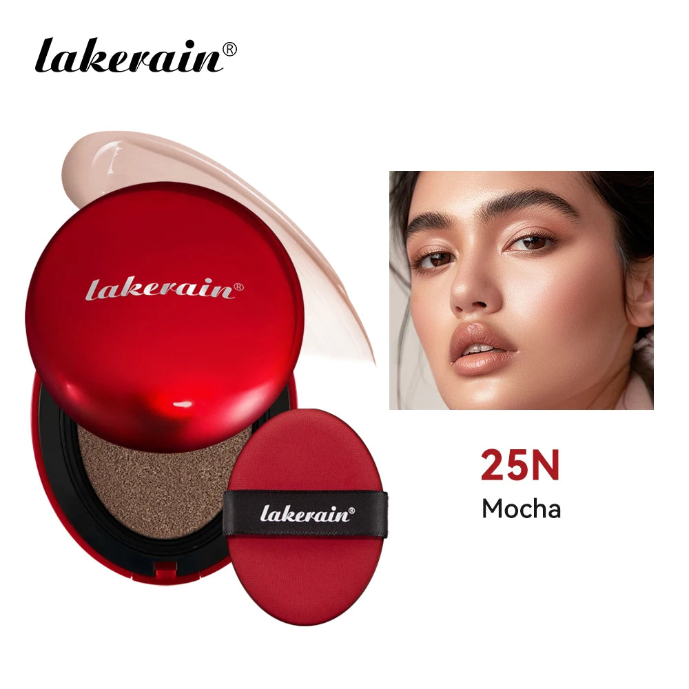 Lakerain Sunscreen Cushion Foundation  Waterproof Long-lasting Brighten Foundation Cream Women Base Makeup Face Korean Cosmetics