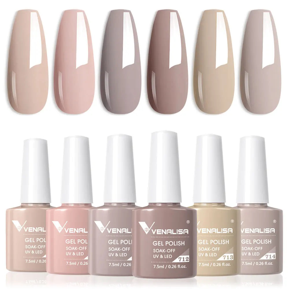 Rose Rubber Base Venalisa Nail Gel Polish Set