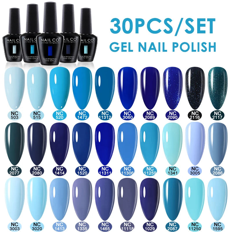 NAILCO 15ml 20/30pcs Gel Nail Polish Set Spring Summer Color UV Gel Nail Art All For Manicure  Gel Paint For DIY Professionals