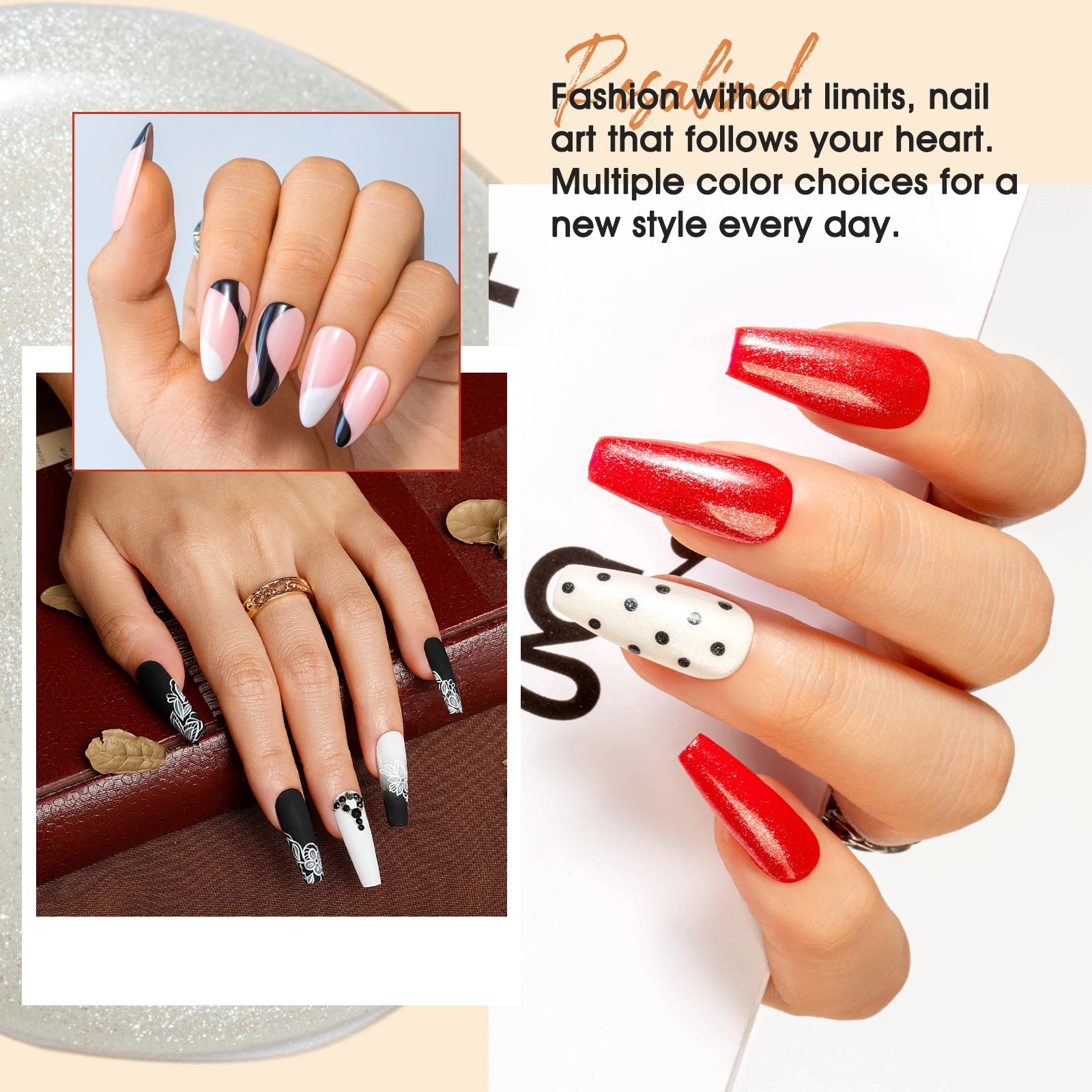 Rosalind  Classic Gel Nails Colors Mini Gel Nail Polish Kit with UV Light,  Base and Matte Glossy Gel Top Coat with Tool