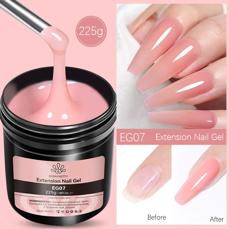 BORN PRETTY 250g Super Strong Nail Glue For False Nail Tips Press On Nails Refilled Package Base Gel Top Coat Matte Top Coat