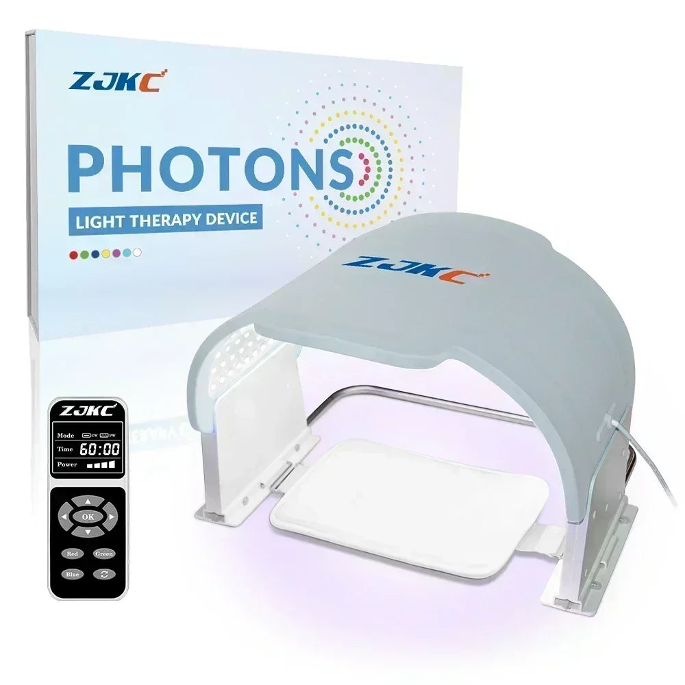 ZJKC 990 Beads LED Light Face Therapy Mask Phototherapy for Skin Rejuvenation Whitening 7 in 1 Aesthetic Professional Led Mask