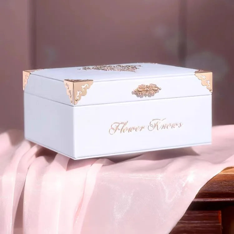 Flowers Know Anniversary Makeup Box Pink Purple Blue Cosmetics Box