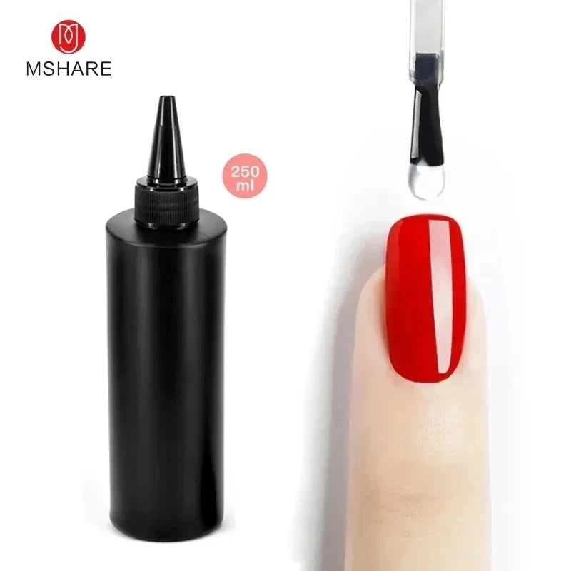 MSHARE No Wipe Top Coat Gel Without Sticky Layer 250ml Non Cleaning Nail Polish Lasting Health Resin UV Varnish
