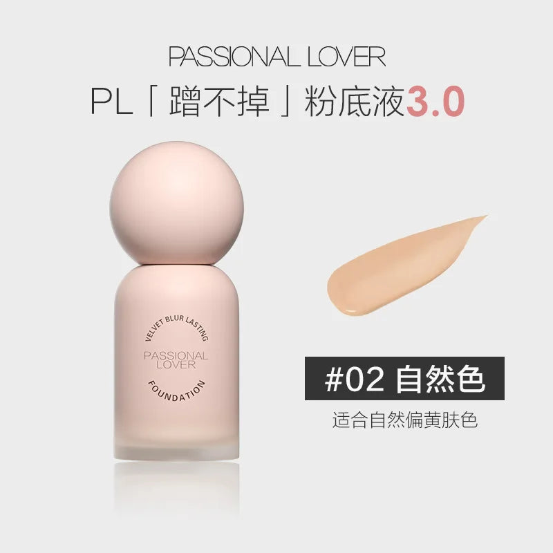 PL Matte Liquid Foundation Makeup,Medium to Full Coverage Velvet Longwear Foundation for Combination & Oily Nature Skin 30ML