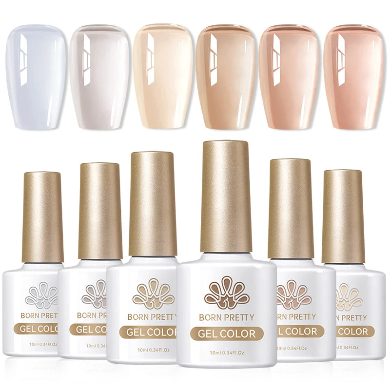 BORN PRETTY 6PCS Gel Polish Set 9D Polaris Cat Magnetic Soak Off UV LED Polish DIY Nail Art Manicure Varnish Base Top Coat