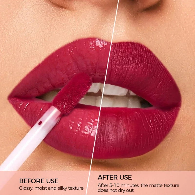 12Color Lip Gloss Set Velvet Matte Lip Gloss Non-Fading Lipstick European and American Makeup