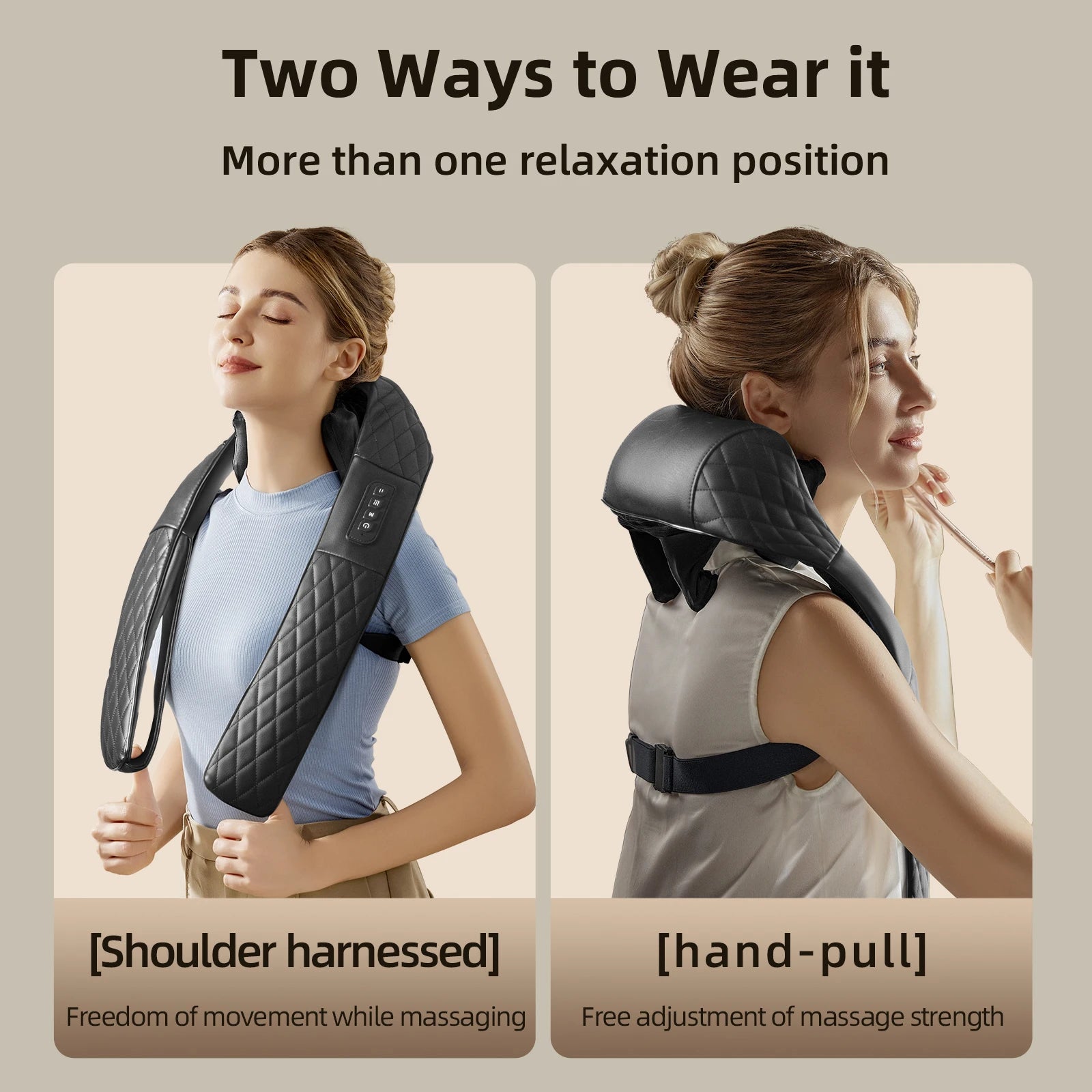 Shiatsu Neck Massager with Heat 4D Neck and Shoulder Massager