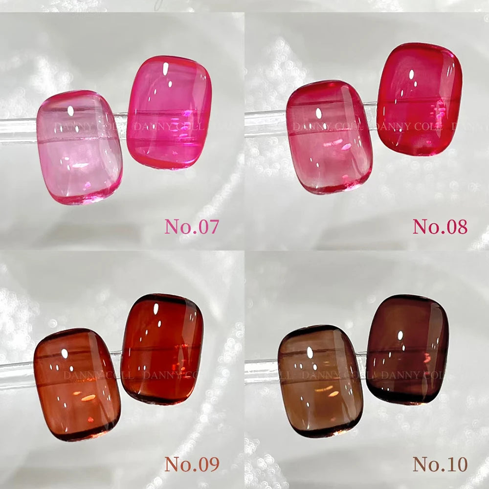 Translucent Glaze Gel Nail Pudding Jelly Soak Off Led Uv Gel Polish Set Summer Ice Through Gel Varnish For Manicure Nail Art