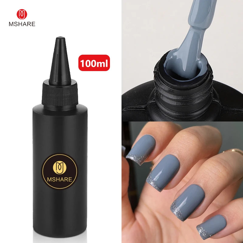 MSHARE 100ML Nail Gel Polish Soak Off UV LED Nails Vernis Semi Permanent Varnish Polish White Red Nail Gel Art