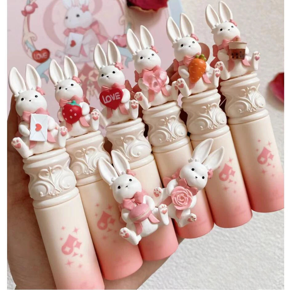 Cute Rumor Lip Mud Rabbit Lip Glazed Peach Naked Color Korean Makeup Matte Lipstick Gifts to Girlfriend Vegan Cosmetics