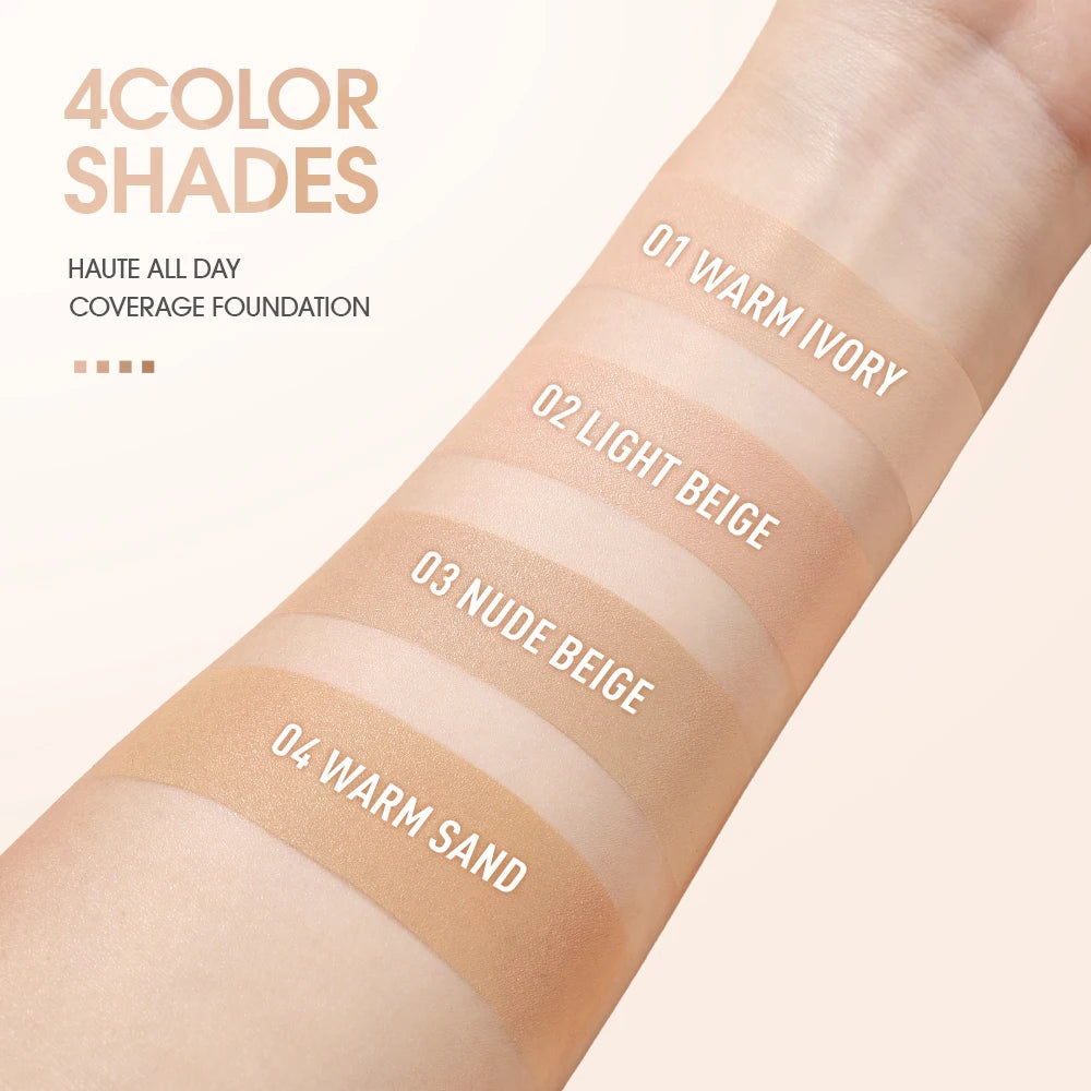 O.TWO.O Foundation Cream Moisturizing Oil-Free Long-Lasting Waterproof BB Cream Concealer Full Coverage Foundation Face Makeup
