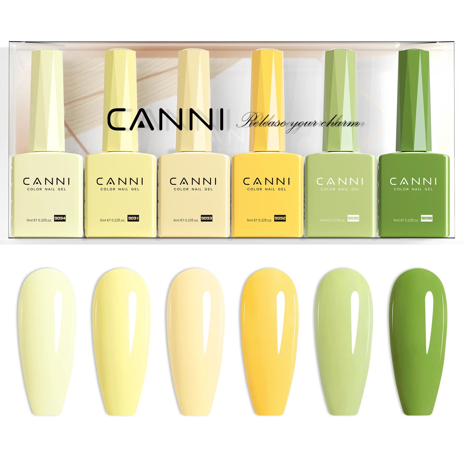 CANNI HEMA FREE 9ml Nail Gel Polish Kit Great Coverage Color Gel Set Nail Manicure Soak Off UV LED Christmas Red Gift Gel Nail