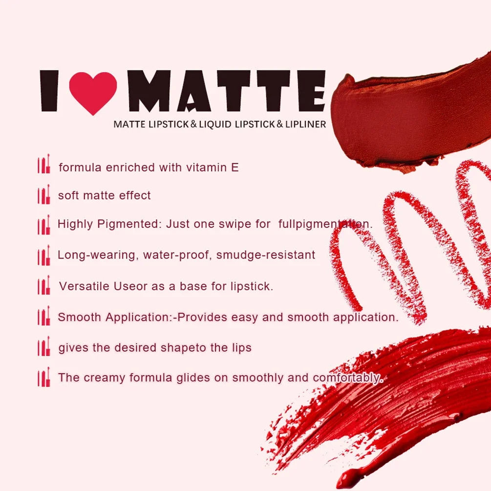 12-color Custom Logo Lipstick Lipgloss Lipliner Kit Private Label Black Square Tube Matte Waterproof Pigment Lips Makeup Vegan