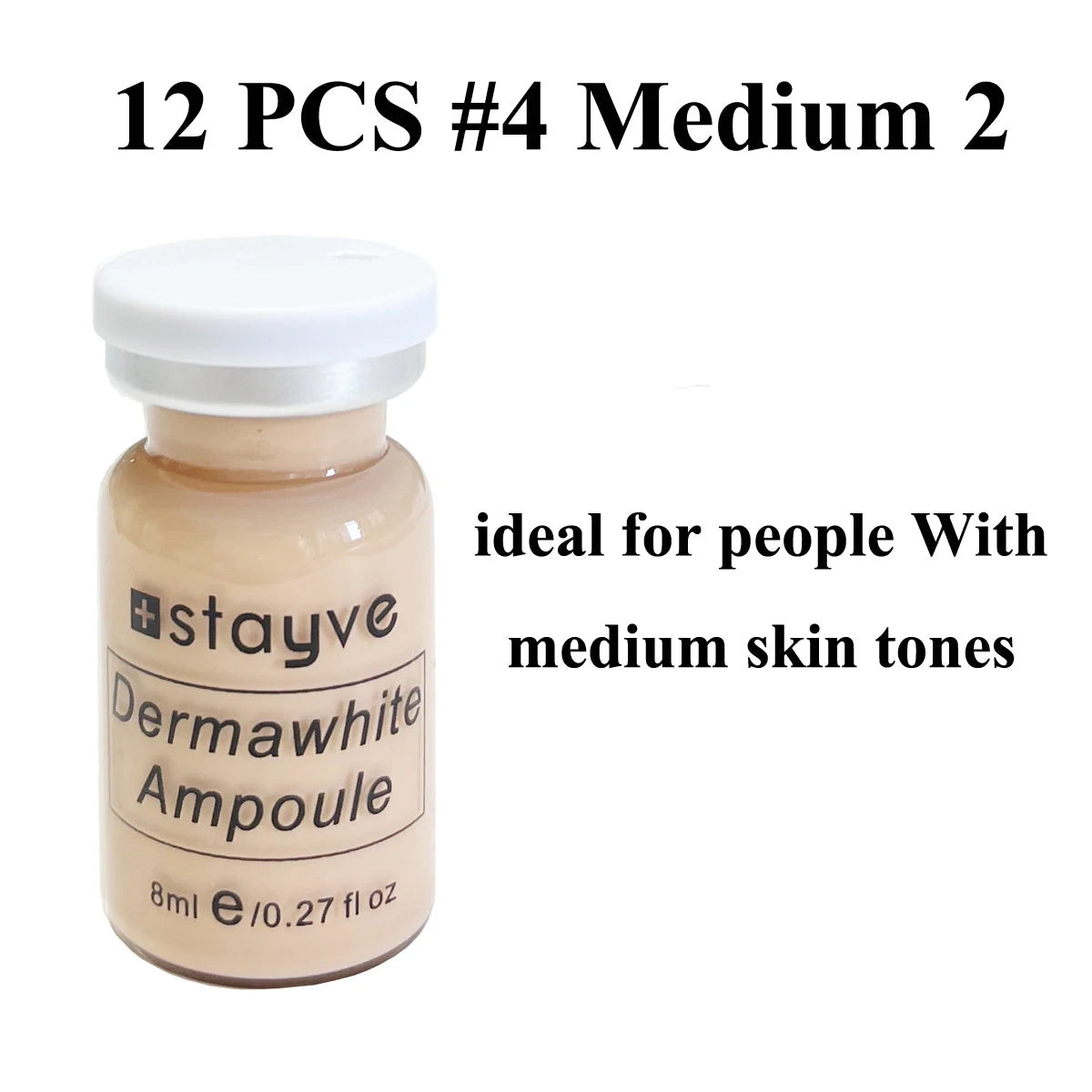 NEW Derma white BB Cream Glow Serum Ampoule add foundation niacinamide/peptide for effective brightening anti-aging 12pcs 8ml