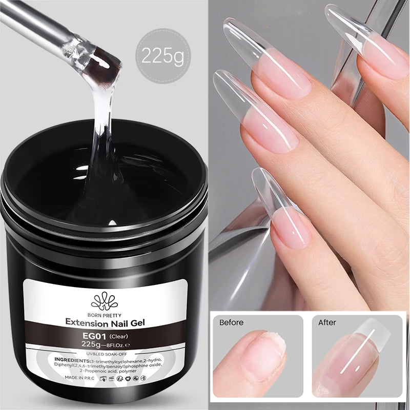 BORN PRETTY 250g Super Strong Nail Glue For False Nail Tips Press On Nails Refilled Package Base Gel Top Coat Matte Top Coat