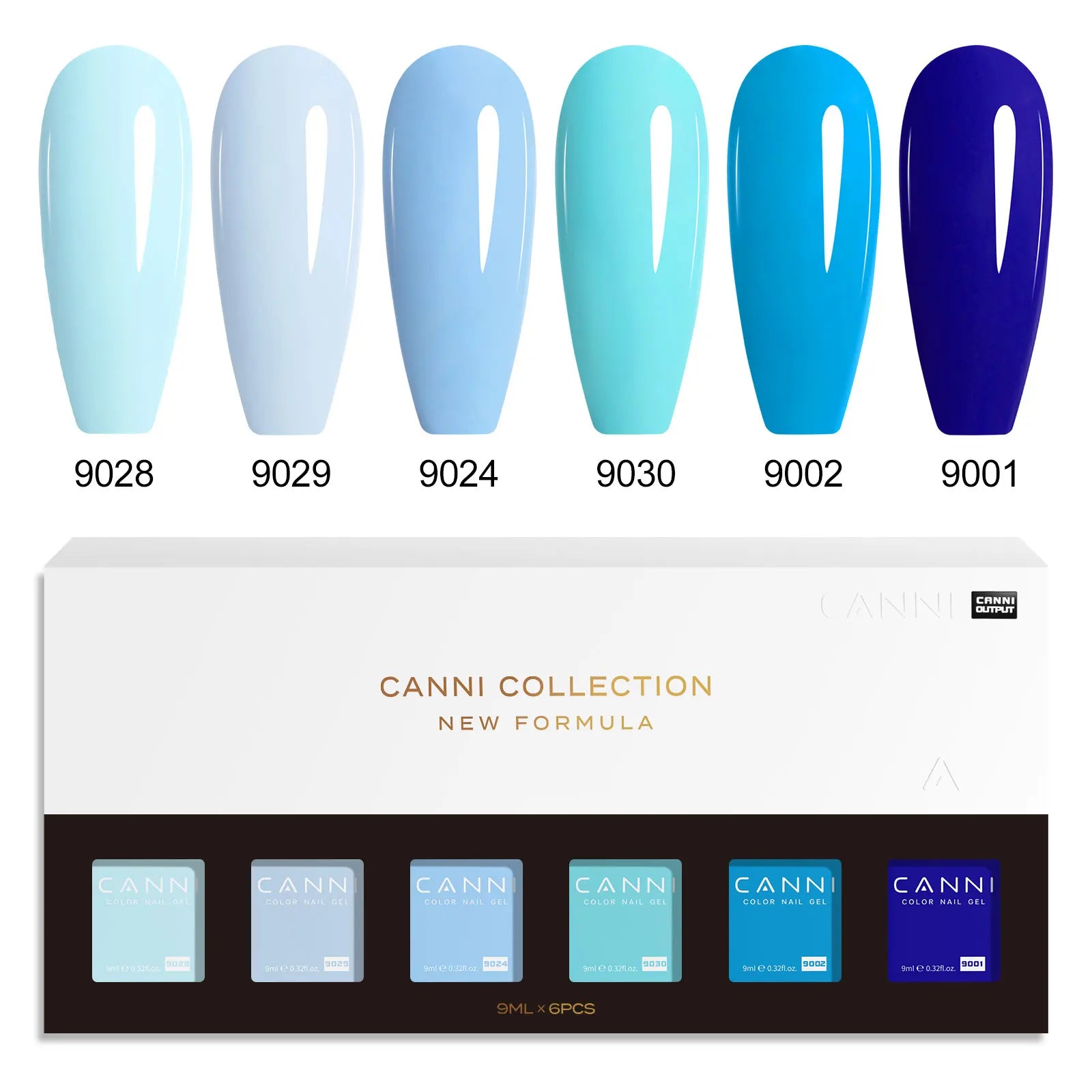 CANNI HEMA FREE Nail Gel Polish VIP Kit Jelly Amber Color Collection Semi Permanent French Nail Gorgeous Color 9ml*6pcs/set