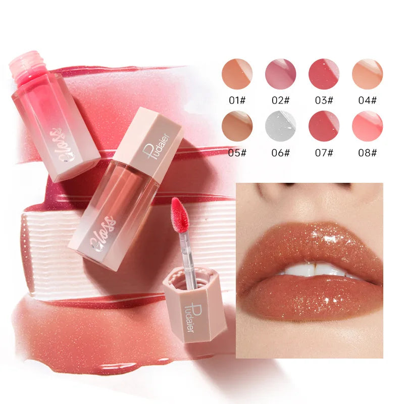 8 Color Moisturizing Lip Gloss Long Lasting Non-stick Cup Liquid Lipstick Waterproof Non-fading Matte Lip Makeup Cosmetic.