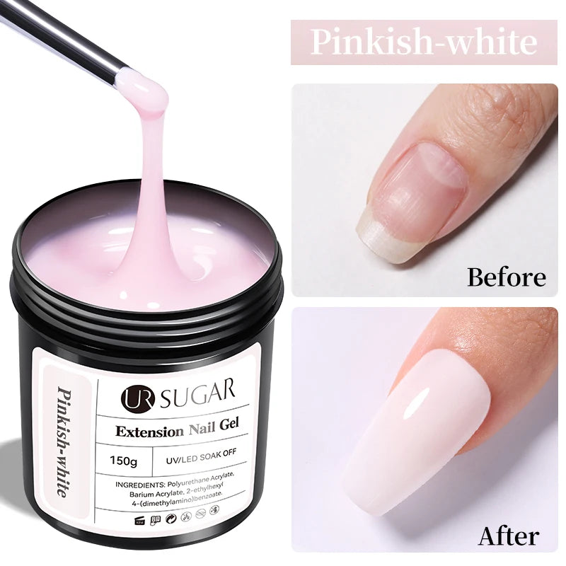 UR SUGAR 150g Rubber Base Gel Nail Polish Sparking Aurora Glitter Rubber Varnish Soak Off Semi permanent UV LED Gel Manicure