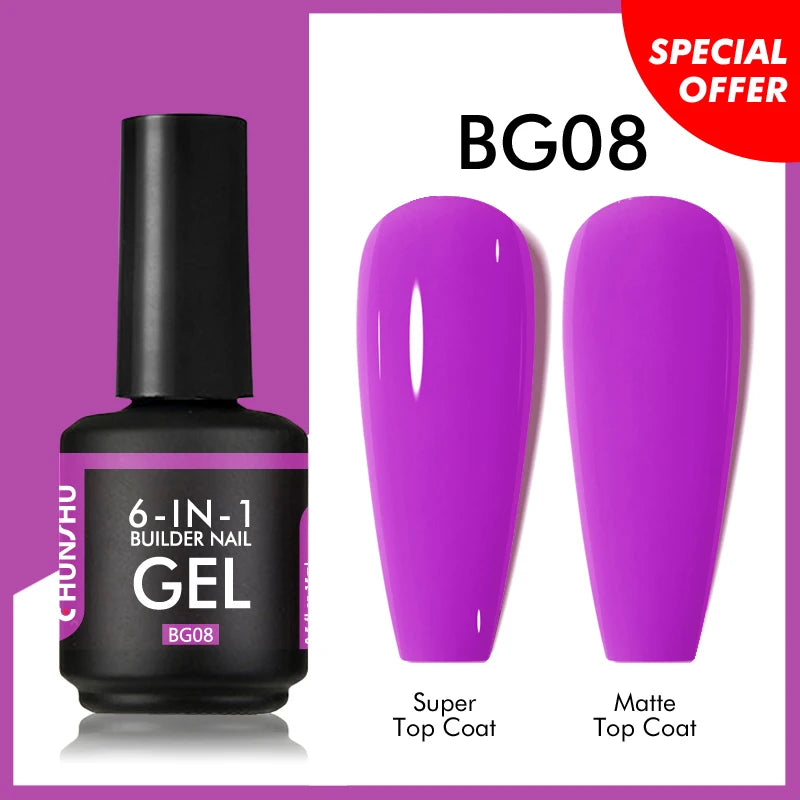 CHUNSHU 6 IN 1 Extension Gel 15ML Builder Nail Gel