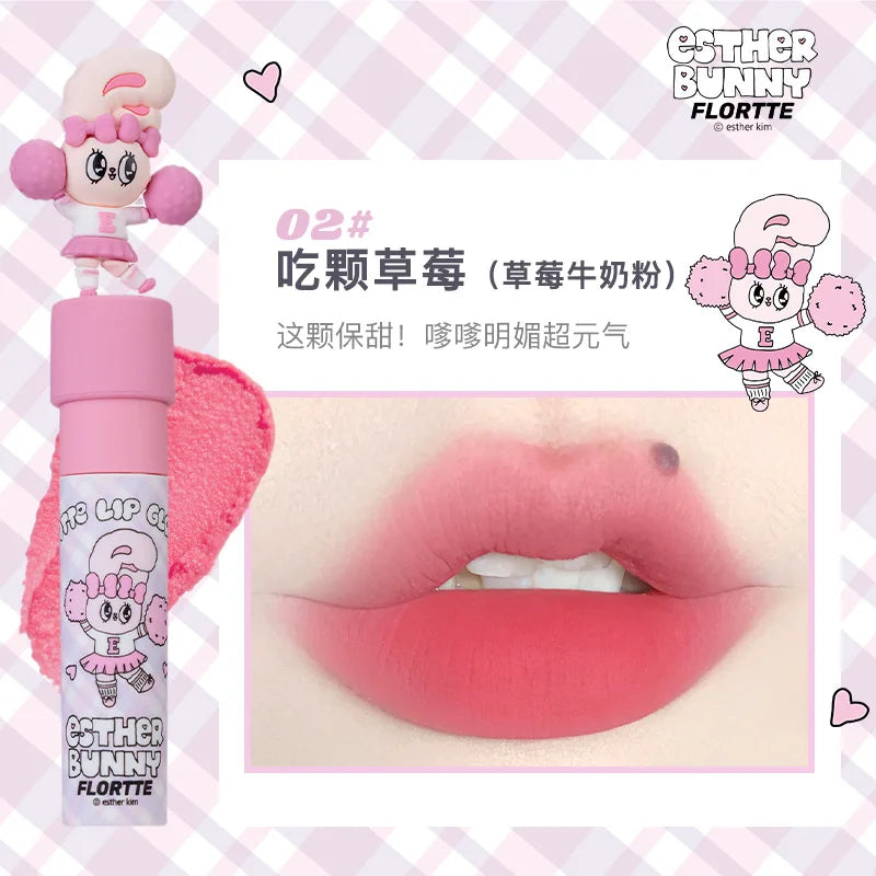 FLORTTE/MIKKO Co Branded Lipstick Milk Cake Lip Cream Soft Lip Mud Lip Glaze Tint Matte Velvet Lipsticks Beauty Korean Cosmetics