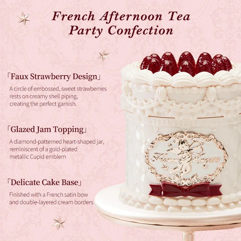 Flower Knows Strawberry Cupid Collection Cake Lip Cream 5ml Velvet Lip Tint - High Pigment Color Longwear Matte Lipstick