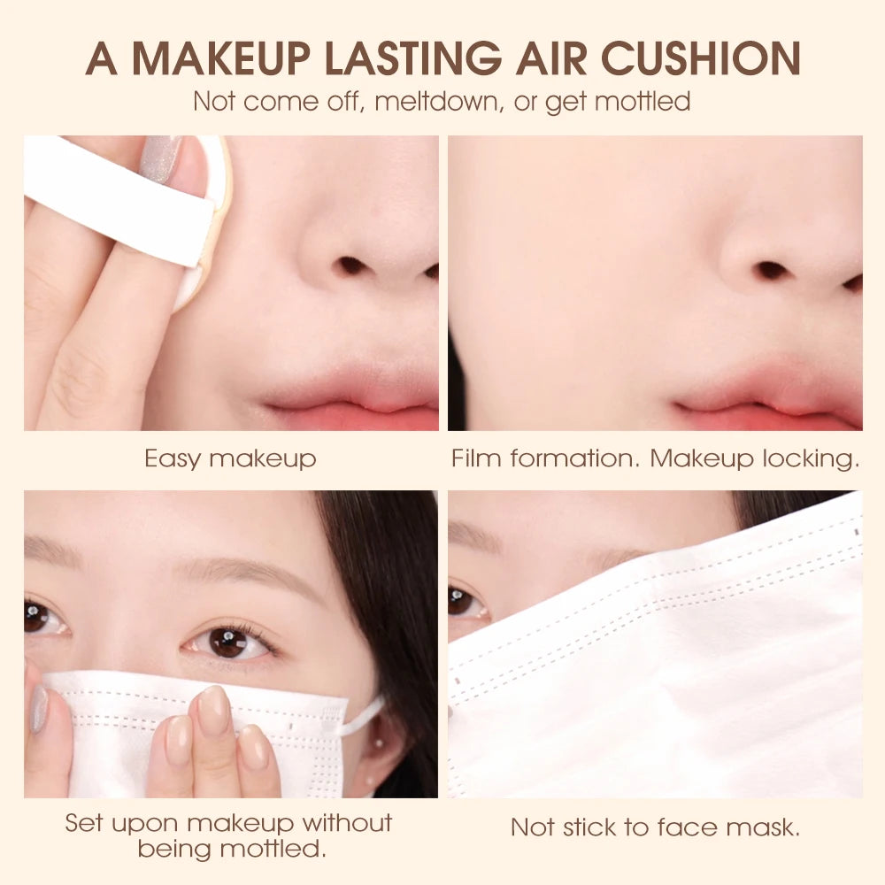 O.TWO.O Cushion Foundation 3 Colors Air Cushion BB Cream Full Coverage Breatheable Concealer Waterproof Face Foundation