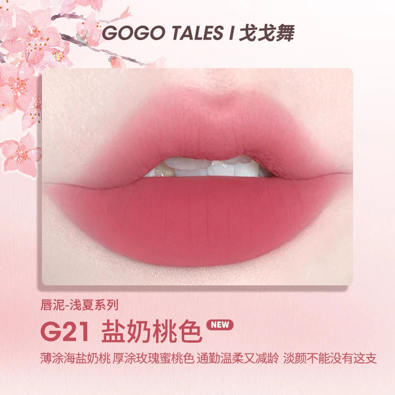 Gogotales Maquillajes Milk Cream Lip Mud Naked Color Matte Velvet Lipstick Vegan Waterproof Lip Glaze Girl korean Makeup