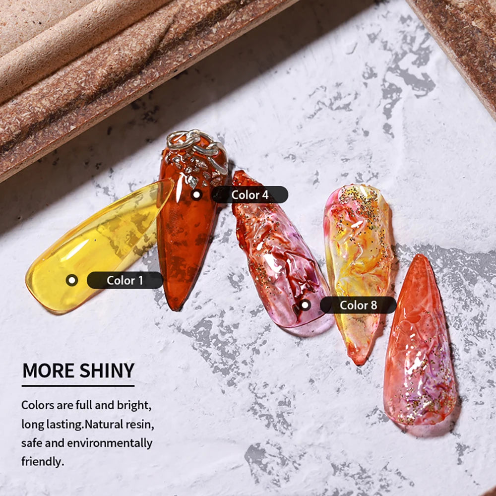 Vendeeni 9 Colors/Set Jelly Transparent Gel Nail Polish Crystal Glass UV Soak Off Gel Varnish Long Lasting Nail Art Gel Lacquer