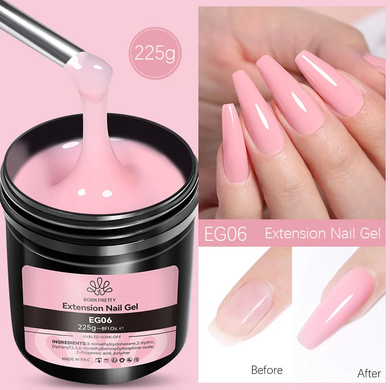 BORN PRETTY 250g Super Strong Nail Glue For False Nail Tips Press On Nails Refilled Package Base Gel Top Coat Matte Top Coat