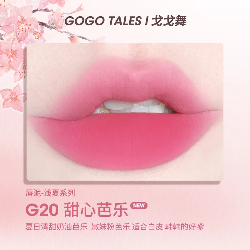 Gogotales Maquillajes Milk Cream Lip Mud Naked Color Matte Velvet Lipstick Vegan Waterproof Lip Glaze Girl korean Makeup