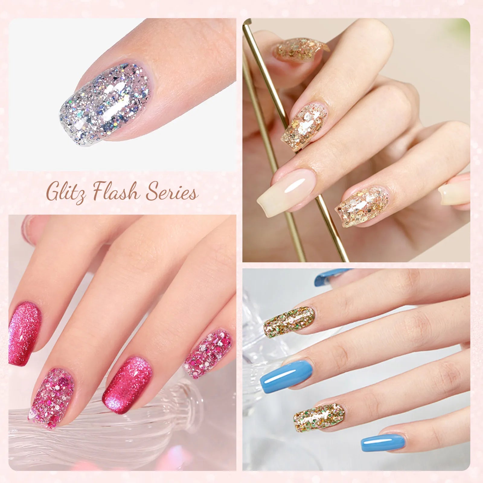 HEMA FREE CANNI Nail Gel Polish VIP Kit 9ml Galaxy Sparkle Glitter Nail Gel Kit Soak Off UV LED Gel Varnish Pigmented Paint Set