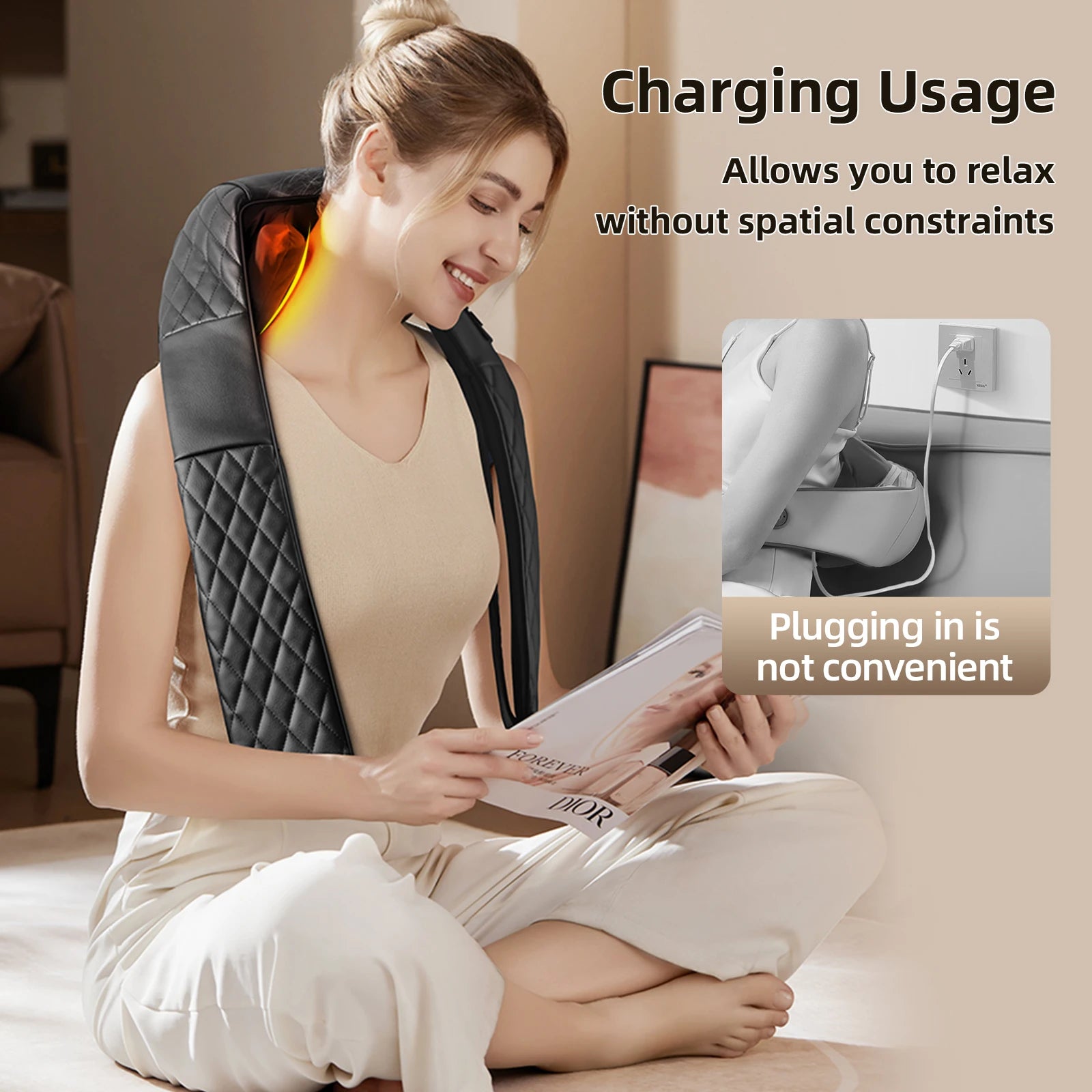 Shiatsu Neck Massager with Heat 4D Neck and Shoulder Massager