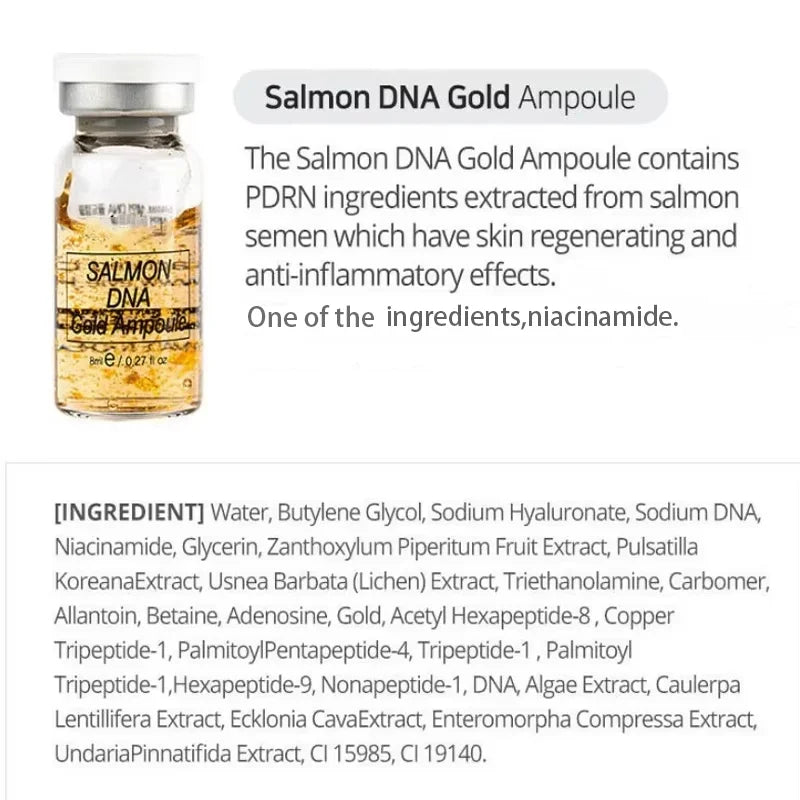 Original Salmon DNA Gold Ampoule/Peptide BB Cream Glow Essence Serum Moisturizing Foundation Makeup Skin Care Beauty Woman&Man