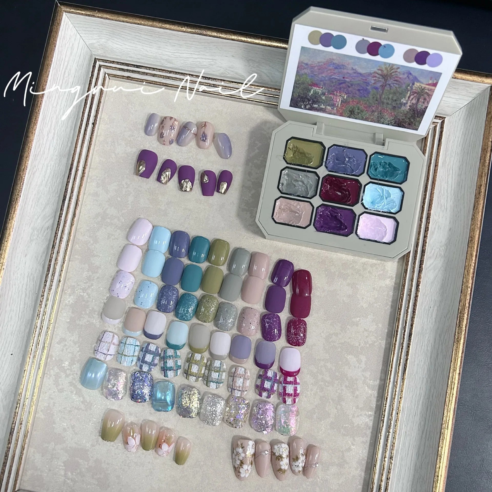 Korean Solid Nail Gel Palette Mud Painting Shinng Glitter Sequin For Nail Art Design Semi Permanent Soak Off UV Gel Varnish