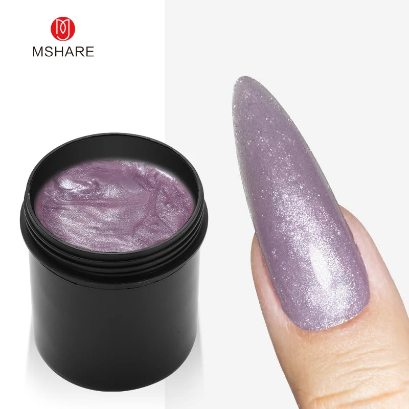 MSHARE 250g Natural Nude Translucent Hard Builder Jelly Gel Not Flow Nail Extension Stretching Construction Repair Broken