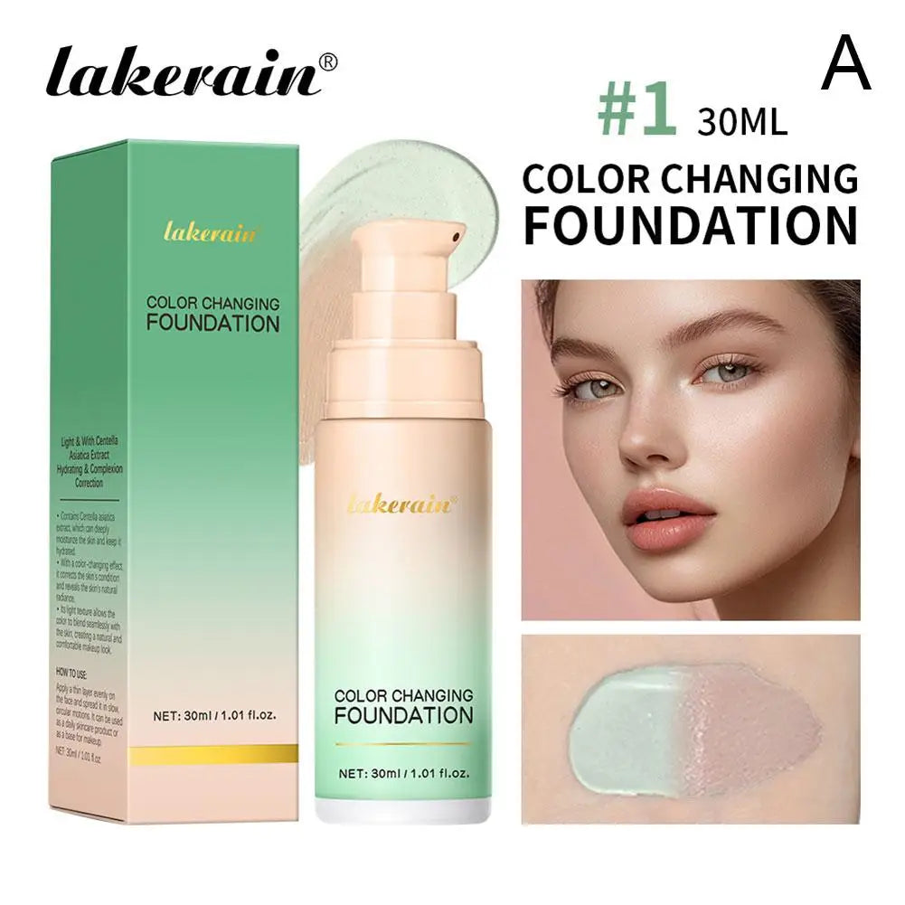 Color Changing Liquid Foundation Centella Asiatica Essence Long-lasting Moisturizing Nude Makeup Light Liquid Foundation Cosmeti