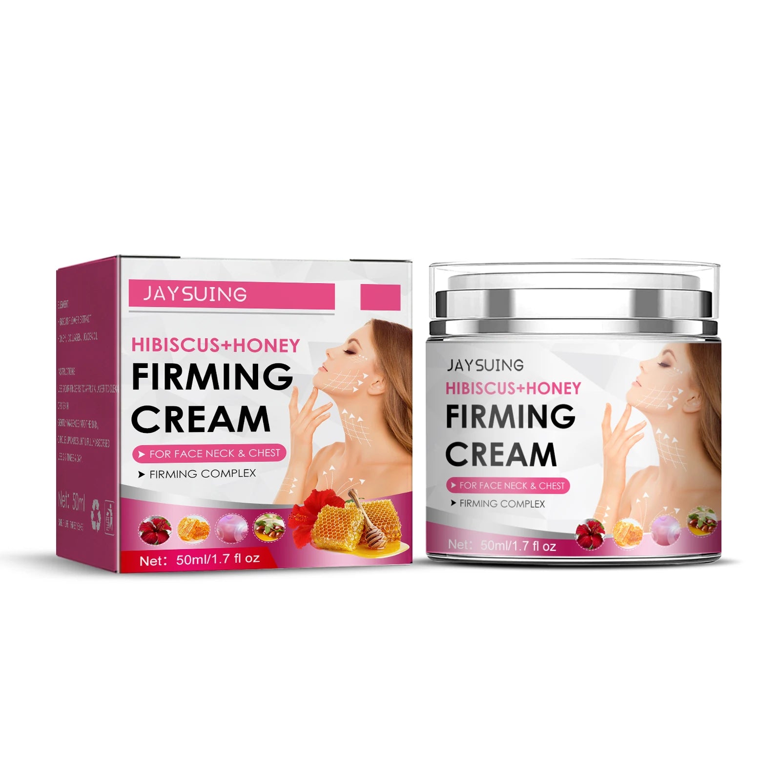 Hibiscus Honey Firming Cream fading fine lines, neck lines, Tightening and moisturizing skin, facial and neck massage crea