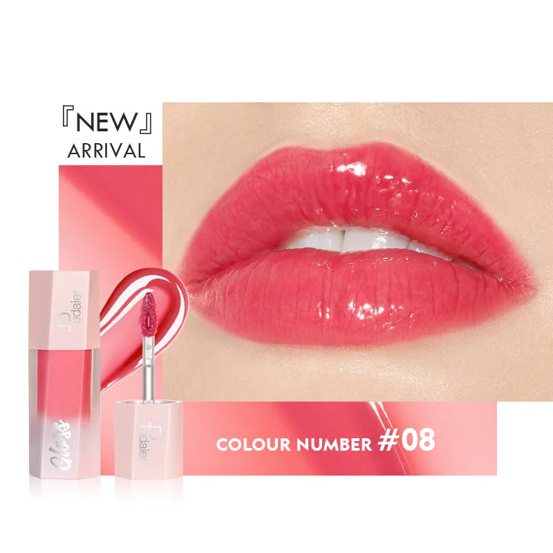 8 Color Moisturizing Lip Gloss Long Lasting Non-stick Cup Liquid Lipstick Waterproof Non-fading Matte Lip Makeup Cosmetic.