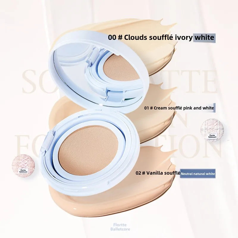 FLORTTE Makeup Products Ballet Soft Makeup Matte Foundation Air Cushion BB Cream Oil Control & Holding Base De Maquillaje