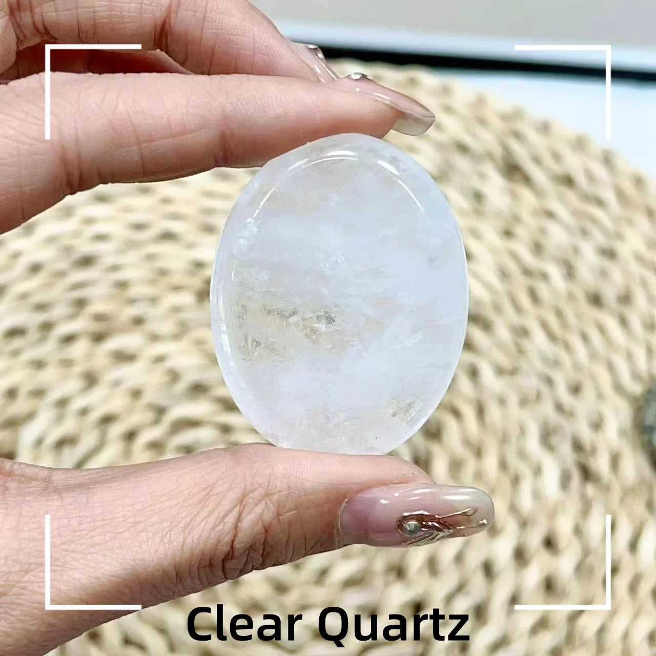 Natural Stone Face Massagers Thumb Forget Worry Stone Decompression Crystal Spiritual Healing Therapy Meditation