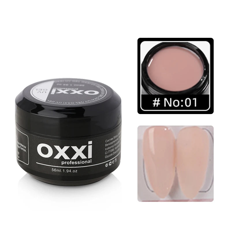OXXI 56ml UV Nail Extension Gel Semi-permanent Builder Varnish Manicure Poly Nails Gellac Acryl Gel Polish Easy Building Enamels
