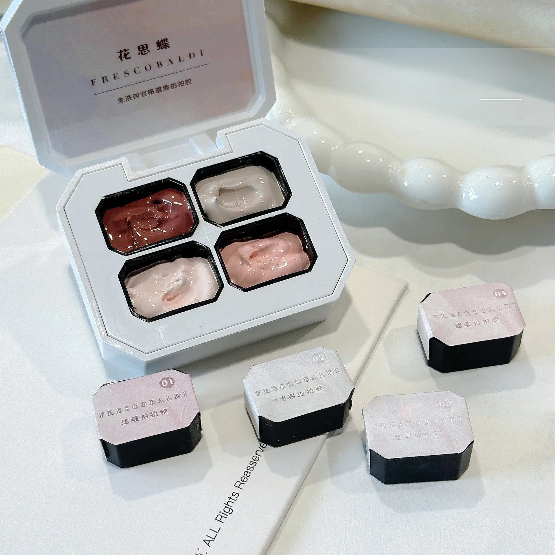 4Colors Nude Pat Painting Gel Nail Polish High Saturated Thick Paint Gradient Nail Polish Gel Gloss Gel Natural and Delicate